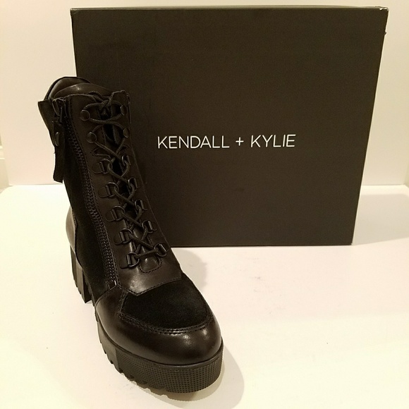kendall and kylie black combat boots